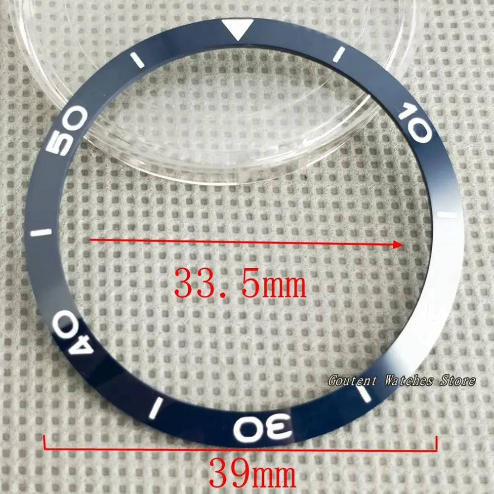 39 мм синий/черный ободок вставка керамический ободок аксессуары для часов комплект 41 мм Мужские часы - Цвет: P752