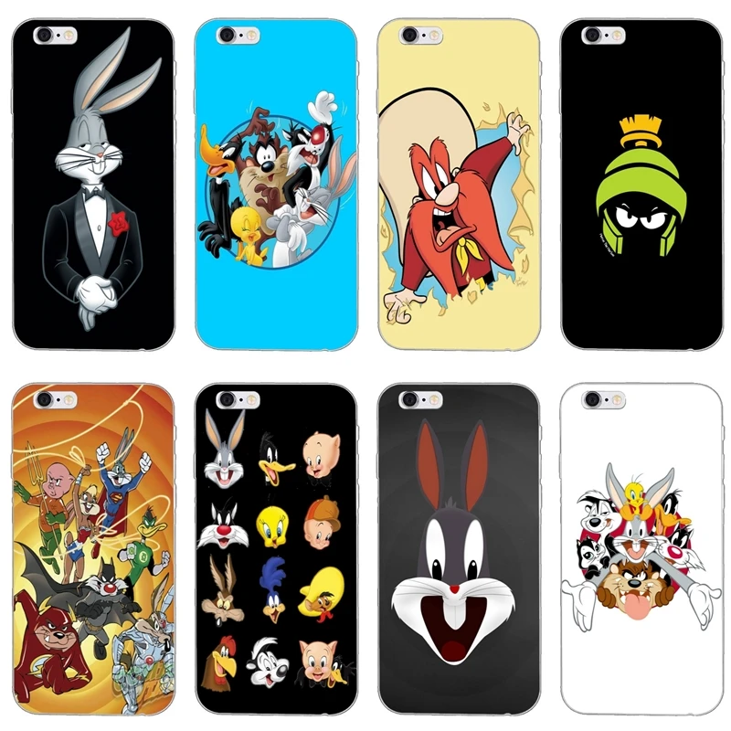 

Looney Tunes Bugs Bunny Tweety Bird For iPhone X XR XS Max 8 7 plus 6s 6 plus SE 5s 5c 5 4s 4 iPod Touch case Soft phone cover