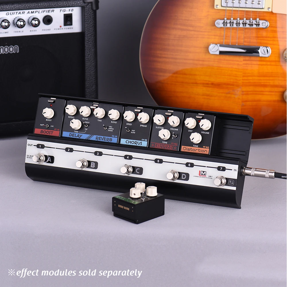BIYANG серий livemaster LM-7 мейнфрейм блок гитарных эффектов Модульная плата платформа поддерживает 8 предустановленных комбинированных эффектов