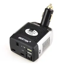 BESTEK 75 Вт Инвертор Автомобильное Зарядное Устройство С 3.1A 2 USB Зарядка порты DC 12 В До 230 В ВЕЛИКОБРИТАНИИ AC Адаптер Auto Power Inverter конвертер