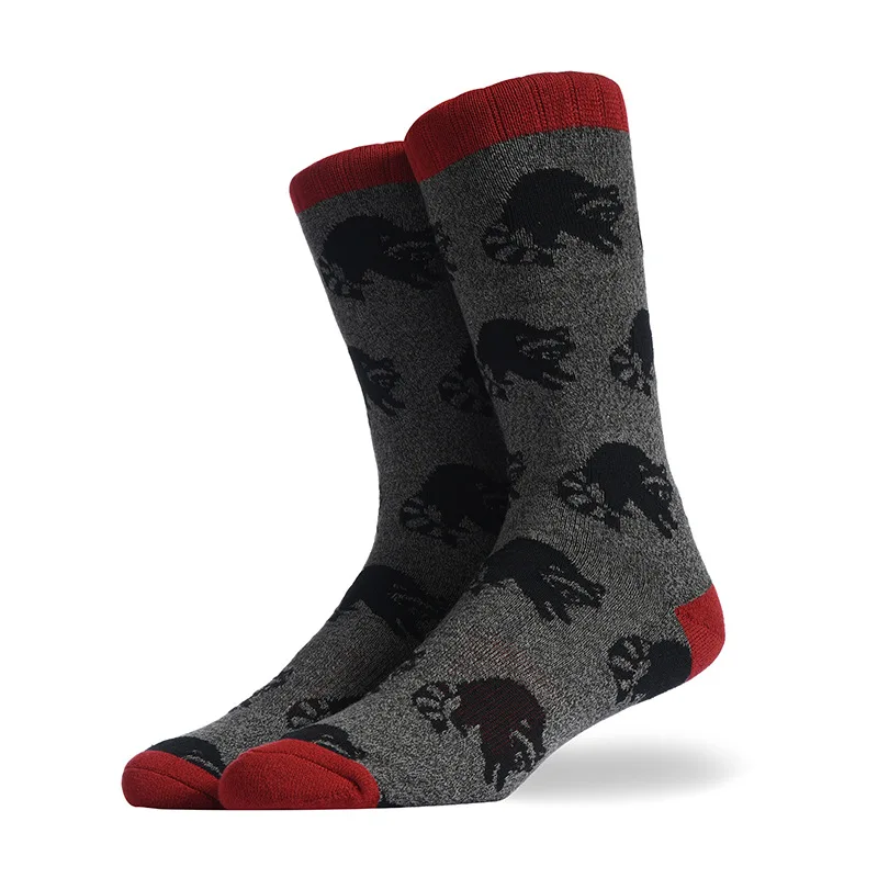 Веселые цветные мужские носки из чесаного хлопка, забавные носки в виде животных, мужские носки в стиле Харадзюку, рождественский подарок - Цвет: 2