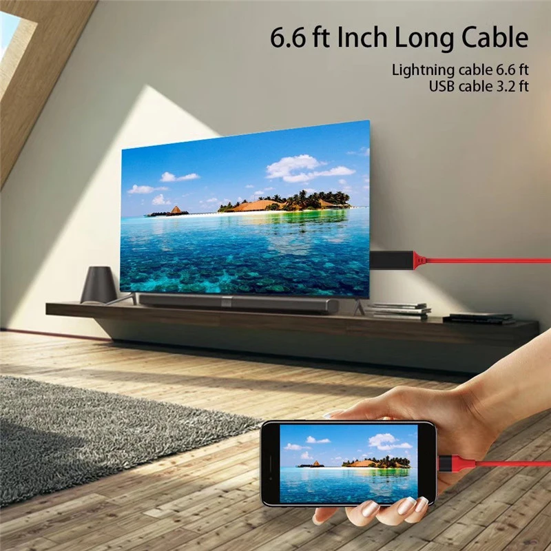 Кабель адаптер DOITOP с 8 контактами на HDMI HD 1080P для iPhone X 7 6 6s Plus 5 SE Apple TV Plug And Play|Кабели