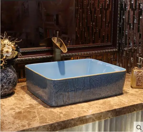 

Ceramic sanitary ware European art basin lavatory basin sink gold bar code on stage