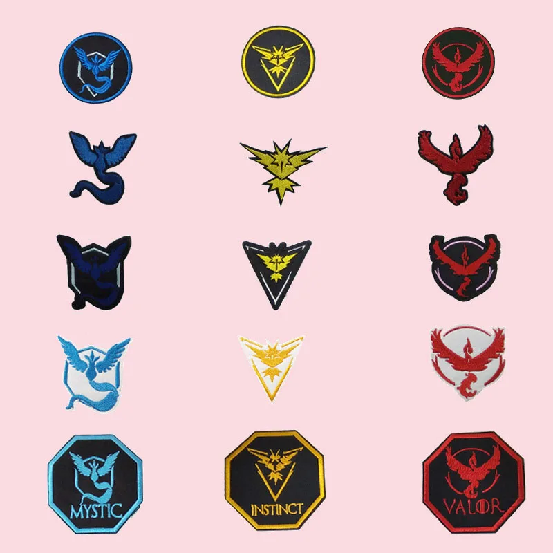 Hot Pokemon GO Keychain Team Valor Instinct Mystic God Tag pocket