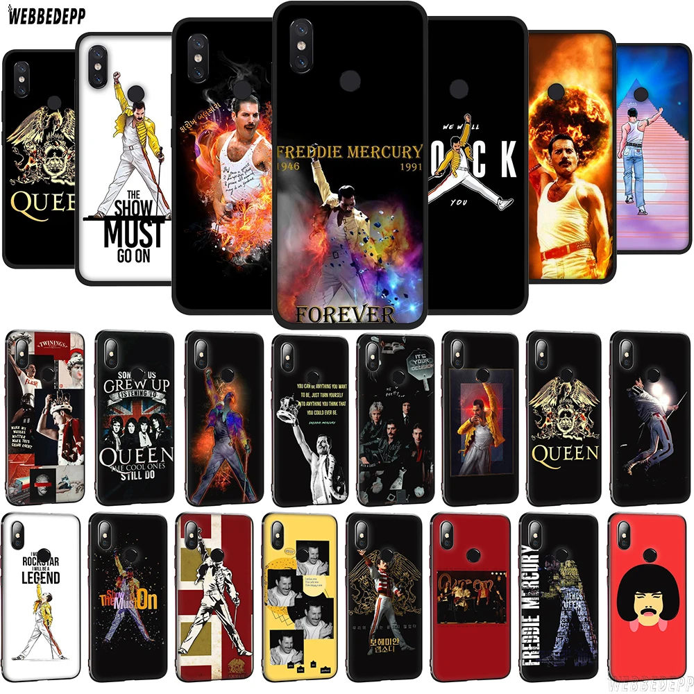 Чехол для телефона WEBBEDEPP Queen band Freddie Mercury мягкий чехол из ТПУ Xiaomi Mi 8 A2 Lite A1 9 SE Mix 2s Max 3