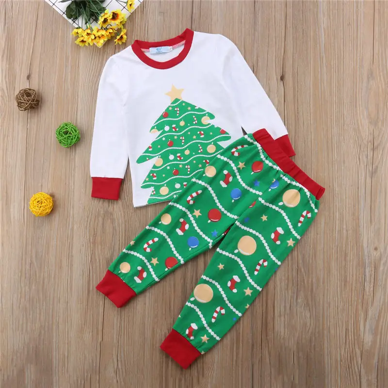 Emmaaby/модные Семейные комплекты для детей и взрослых; рождественские пижамные наборы; Рождественская одежда для сна; праздничная одежда; Прямая поставка