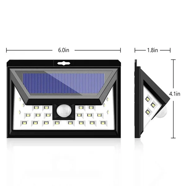 Беспроводной датчик движения безопасности, солнечные ночники 2835 3 8 12 20 22 46 светодиодов, яркие и водонепроницаемые для наружной стены сада