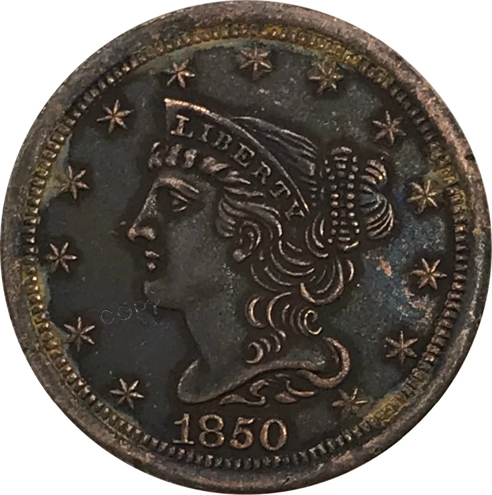 1850 Соединенные Штаты Америки доллар пол-цента коллекционные предметы красная