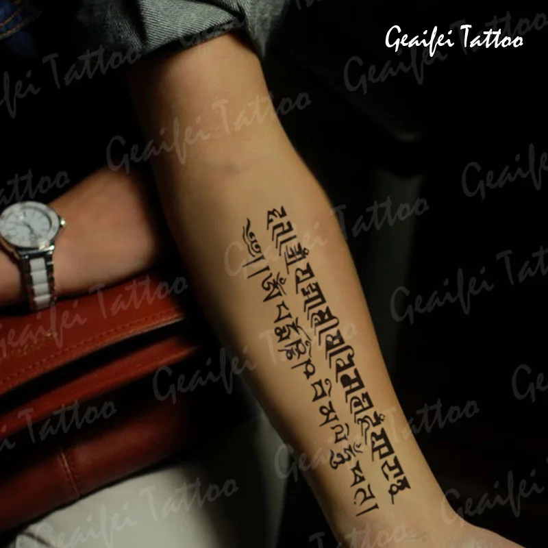 Tattoo Curse of Kings Tattoo Tibetan Buddhist Sanskrit tattoos tattoo  increase facelift|tattoo shirts for men|tattoos soldiertattoo ink tattoo -  AliExpress