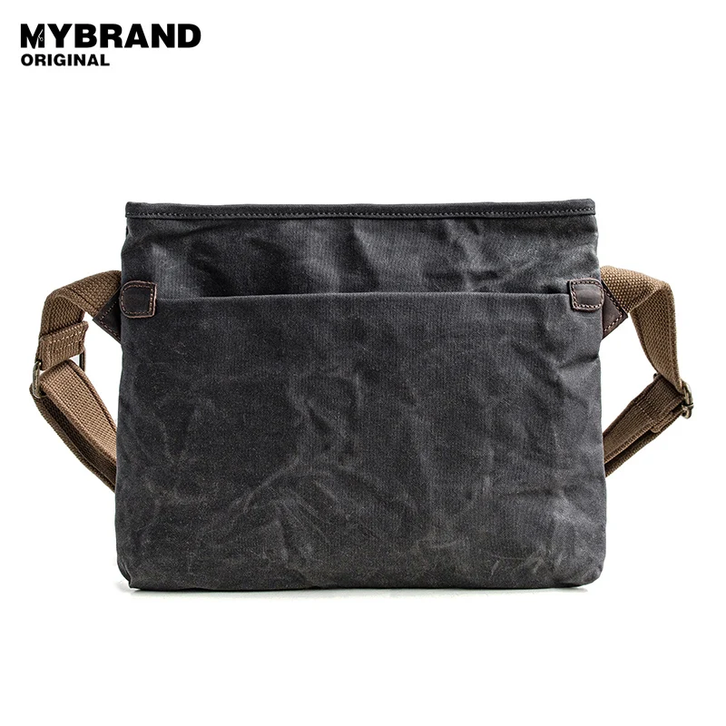 0 : Buy MYBRANDORIGINAL crossbody bag wax canvas bag for man small vintage shoulder ...