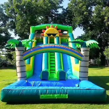 Commercial water inflatable slide with pool for kids bouncers inflatable water slide include blower