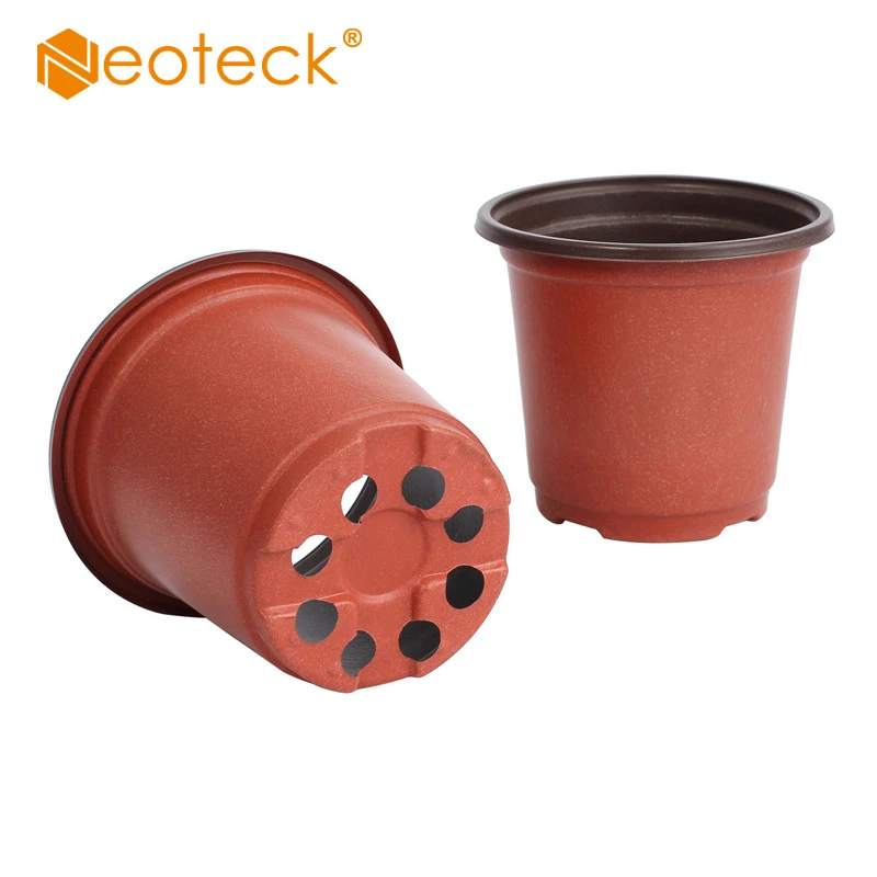 Neoteck 100 шт. ЦВЕТОЧНЫЕ ГОРШКИ ПИТОМНИК двойной Цвет Пластик сад суккулент