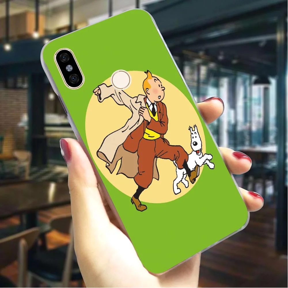 

Plastic Phone Cover for Mi A2 Lite The Adventures of Tintin Case for Xiaomi Mi A2 Cases A1 Lite 6 8 F1