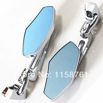 

UNIVERSAL CHROME ALUMINUM MOTORCYCLE SPORTS BIKE CUSTOM RACING REARVIEW MIRRORS FREE SHIPPING