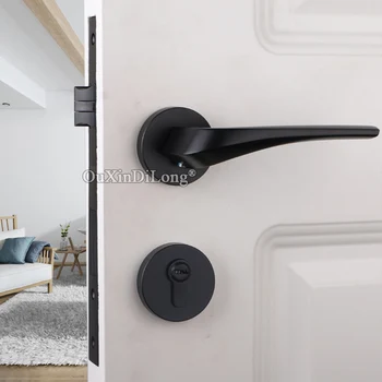

High Quality European Mortise Door Lock Set Interior Door Lever Lock for Living Room Bedroom Bathroom Chrome/Black/Yellow Bronze
