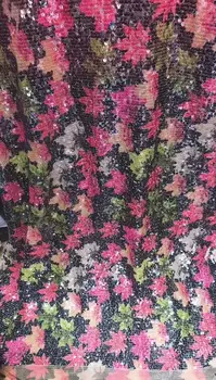 

DiuDiu-7.3511 embroidered Mesh Tulle fabric Factory price sequins Nigerian lace fabrics