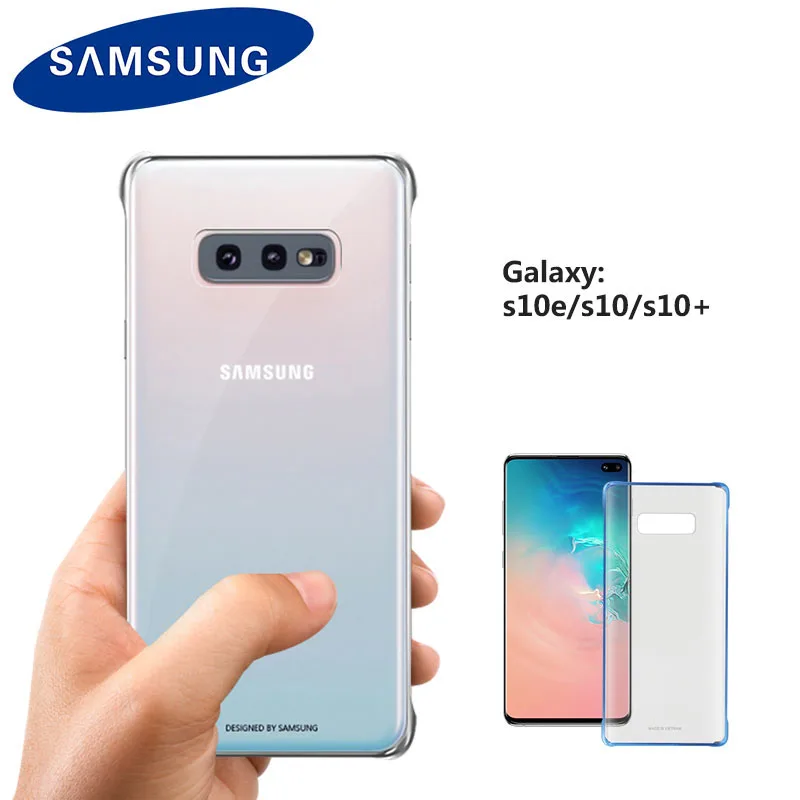 

100% Original Samsung Galaxy S10 / S10 Plus / S10E Transparent case Plating Hard Clear Full 360 Degree Protective Back Cover