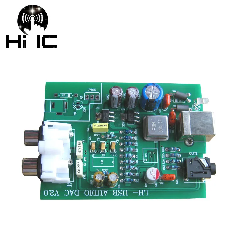 HiFi Цифровой аудио декодер DAC ES9023 PCM2706 с AD823 усилитель для