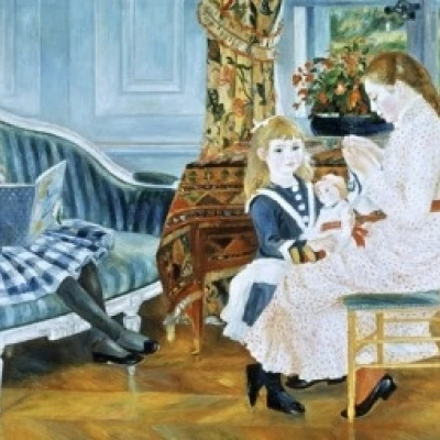 Afternoon of the Children at Wargemont 1884 Pierre-Auguste Renoir 1841-1919/French Oil on Canvas New National 18 x 24