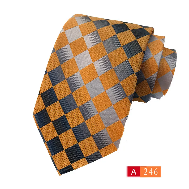 Pajaritas para hombre estampadas шеи галстук Шелковый Мужчины Формальное шелковый галстук Топ 8 см мужские офис плед - Цвет: A246