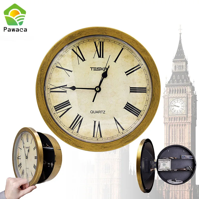 

Creative Hidden Secret Safe Box Wall Clock Safe Box Wall-Mounted Hanging Key Cash Money Jewelry Storage Security Box Home Decor