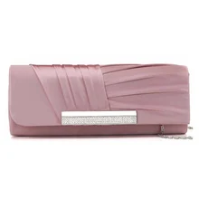 Femmes Jour Satin Embrayage Femelle Dame de Soirée Sac À Main De Mariage Or Designer Strass Sacs De Mariée Robe Sac À Main bolsos mujer XA938B