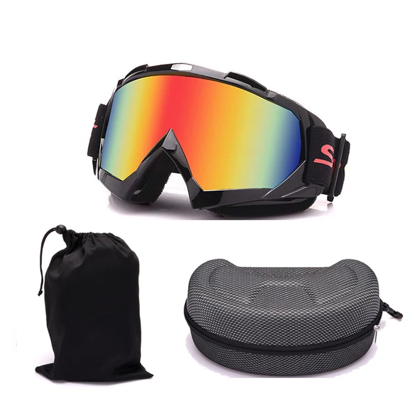 Мужские лыжные очки, лыжные очки для женщин, маска для сноуборда, противотуманные лыжные очки, лыжные спортивные очки, Снежная маска с коробкой