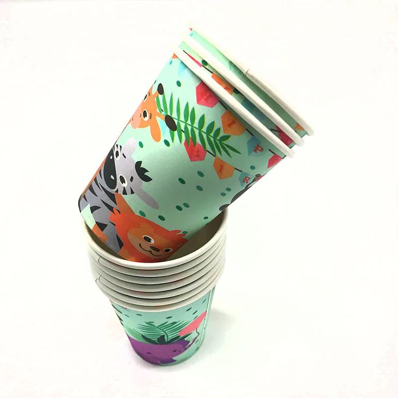 

10/pack safari theme paper cups baby shower safari birthday party decorations safari theme disposable cups