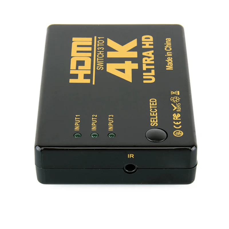 3 порта 4K * 2K 1080P HDMI адаптер с дистанционным управлением к преобразователю RCA AV/CVSB L/R