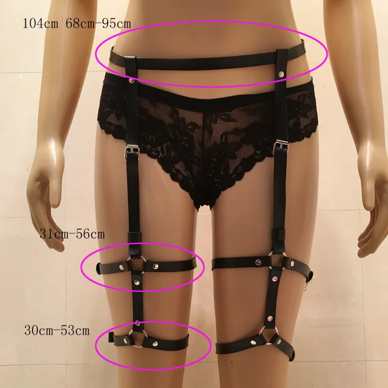 Женский ремень из искусственной кожи с ремнем в готическом стиле|leg garter|suspender