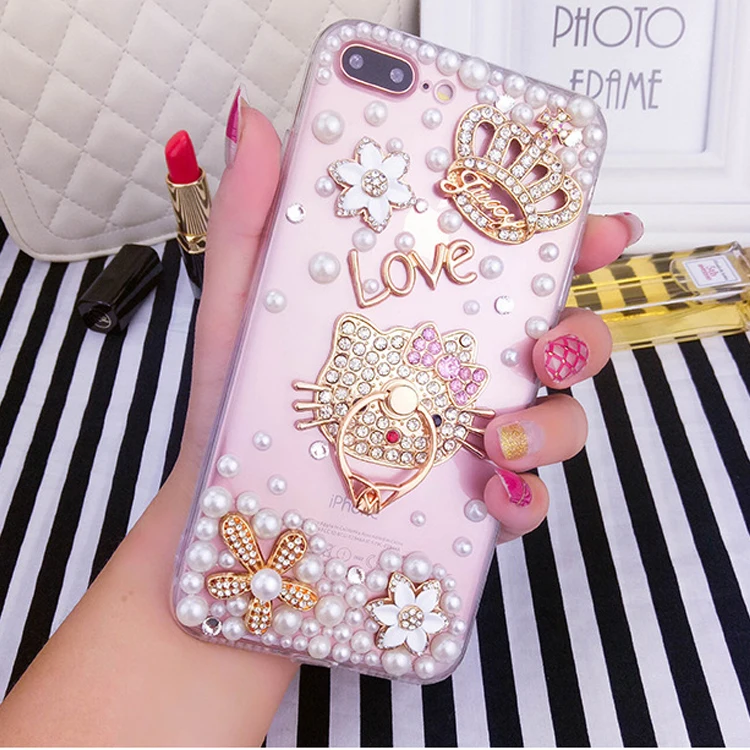 

Rhinestone Finger Ring Phone Holder Stand Case Cover For Huawei Mate 20 Lite 20X 9 10 Pro P10 P20 P30 Pro Lite Plus Crown Cases