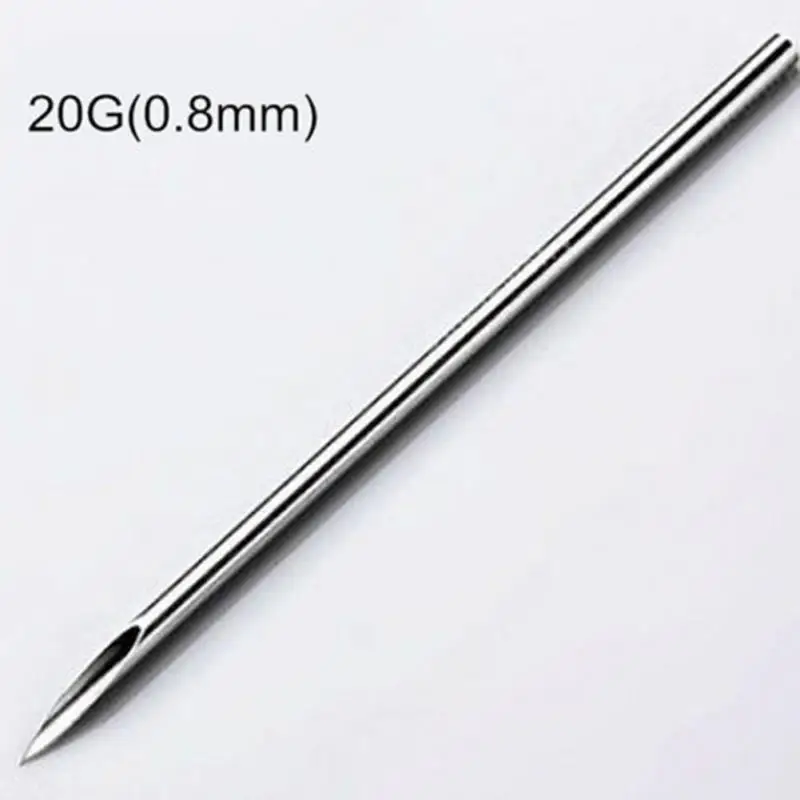 10pcs Disposable Sterile Body Piercing Needles Medical Tattoo Piercing Needles For Navel Nipple Ear Nose Lip 12g/14g/16g/18g/20g