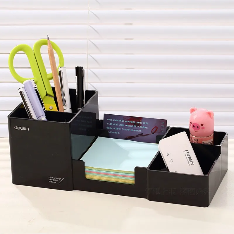 1 Piece Pen Stand Holders For Office Plastic Dest Stationery Holder Big Capacity 254x112x50mm