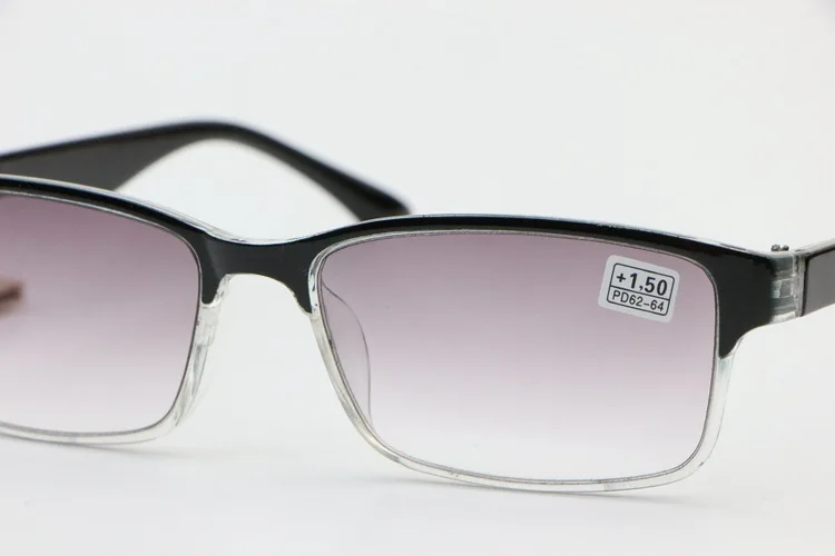 Мужские очки для чтения, градиентные серые линзы, очки, лупа, очки Gafas Ретро+ 1 1,25 1,75 2 2,25 2,75 3,25 3,5 UV400