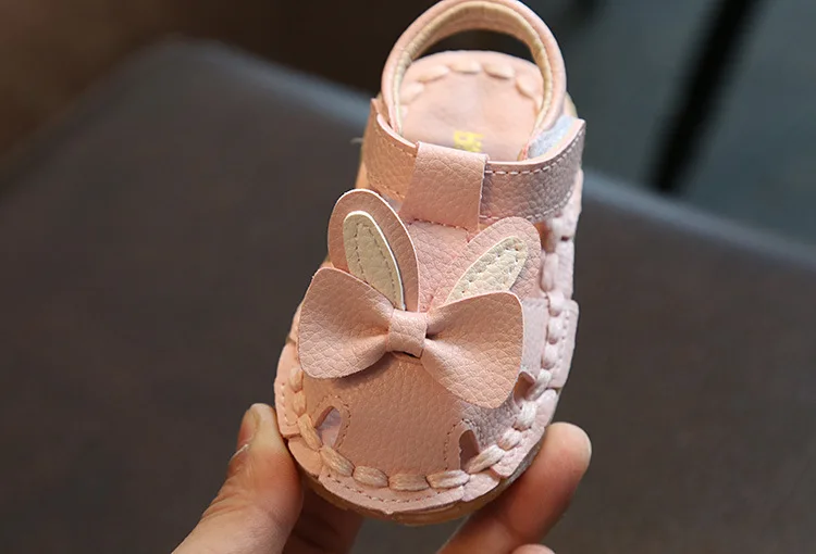 Детские сандалии для девочек; Летние красивые детские сандалии принцессы на плоской подошве с бантом-бабочкой; обувь для новорожденных; ; подарок