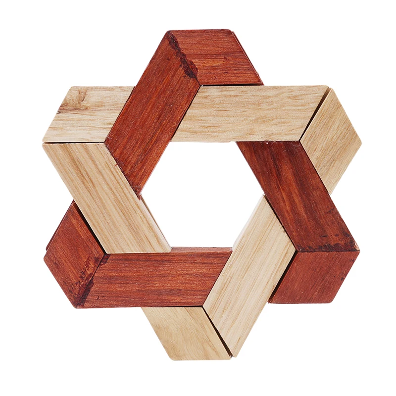 Children Brain Teaser Wooden Toys Luban Lock Interlock Puzzle Games Educational Toy For Children Intelligence Development Toy