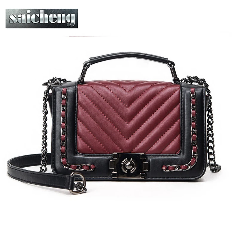 Prix pour 2016 célèbre marque diamant designer chaîne sac femmes sacs à main en cuir femmes épaule sac lambrissés bandoulière hommes messenger sac Prix pour 2016 célèbre marque diamant designer chaîne sac femmes sacs à main en cuir femmes épaule sac lambrissés bandoulière hommes messenger sac