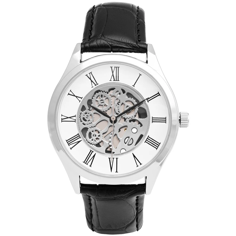 Skeleton Watches Quartz Movement. Japanese Movement. Genuine Leather