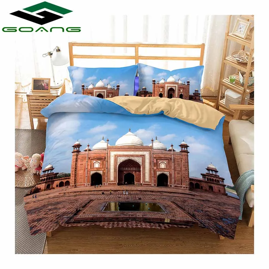 Best GOANG bedding set digital printing Muslim church bed linen duvet cover bed cover pillow case 3pcs king size bedding set