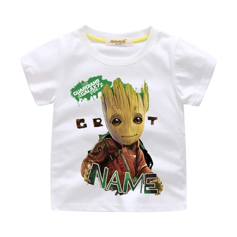 

Children Summer Short Cartoon Baby Groot Tshirt Clothing For Boy T-shirt Girl T Shirts 3D I Am Groot Tee Tops Clothes WJ029