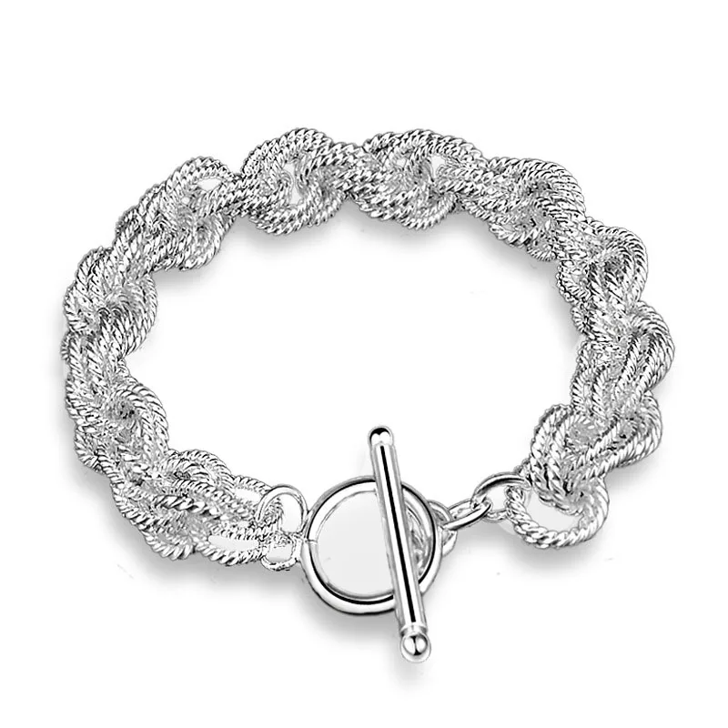 Drop Shipping Jewelry Crystal Charm Spiral Shape Bangle Bracelets For