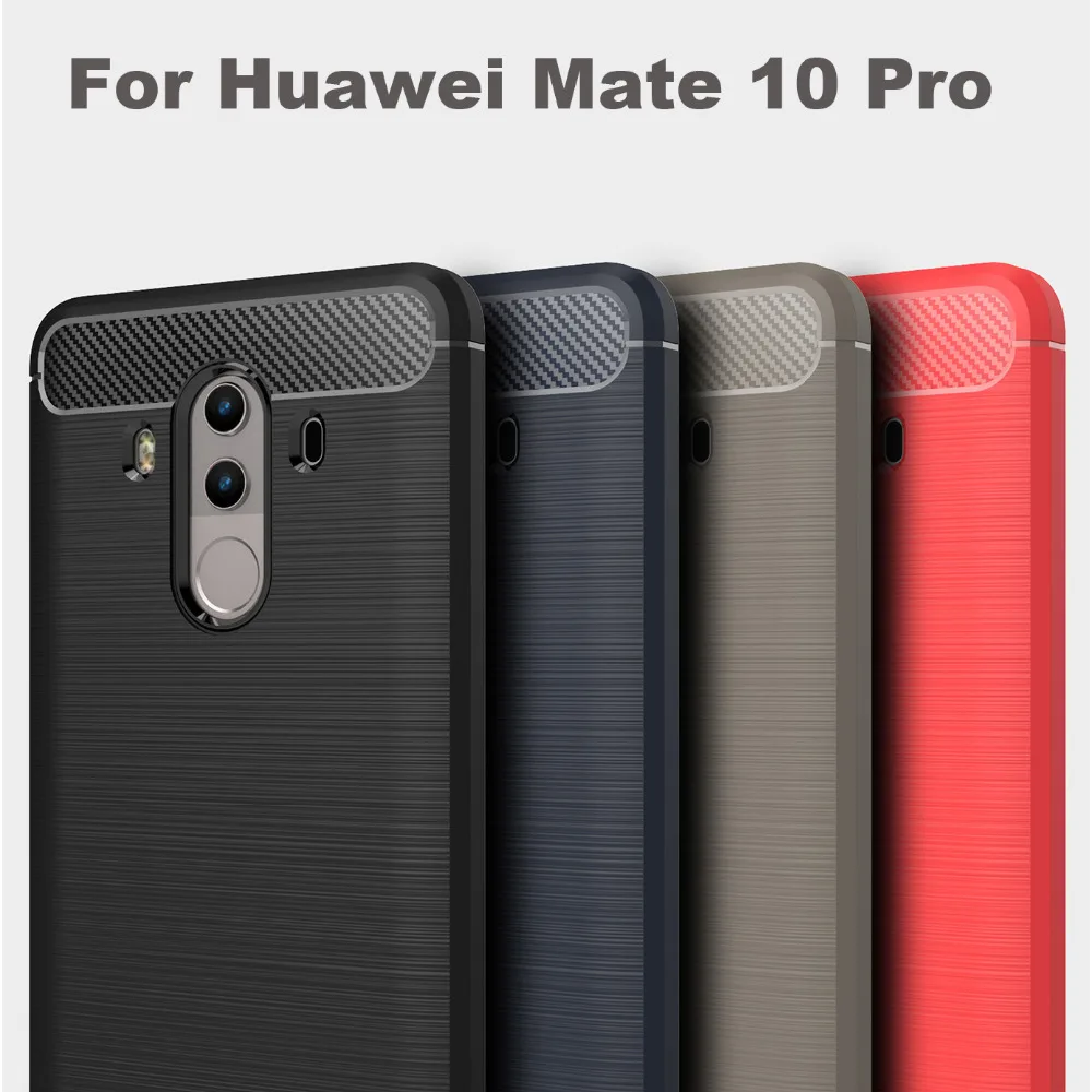 For Huawei Mate 10 Pro 6&quot Phone Cases Anti-shock Brushed Rugged Soft TPU Back Cover Shell Case for Huawei' Protecter |