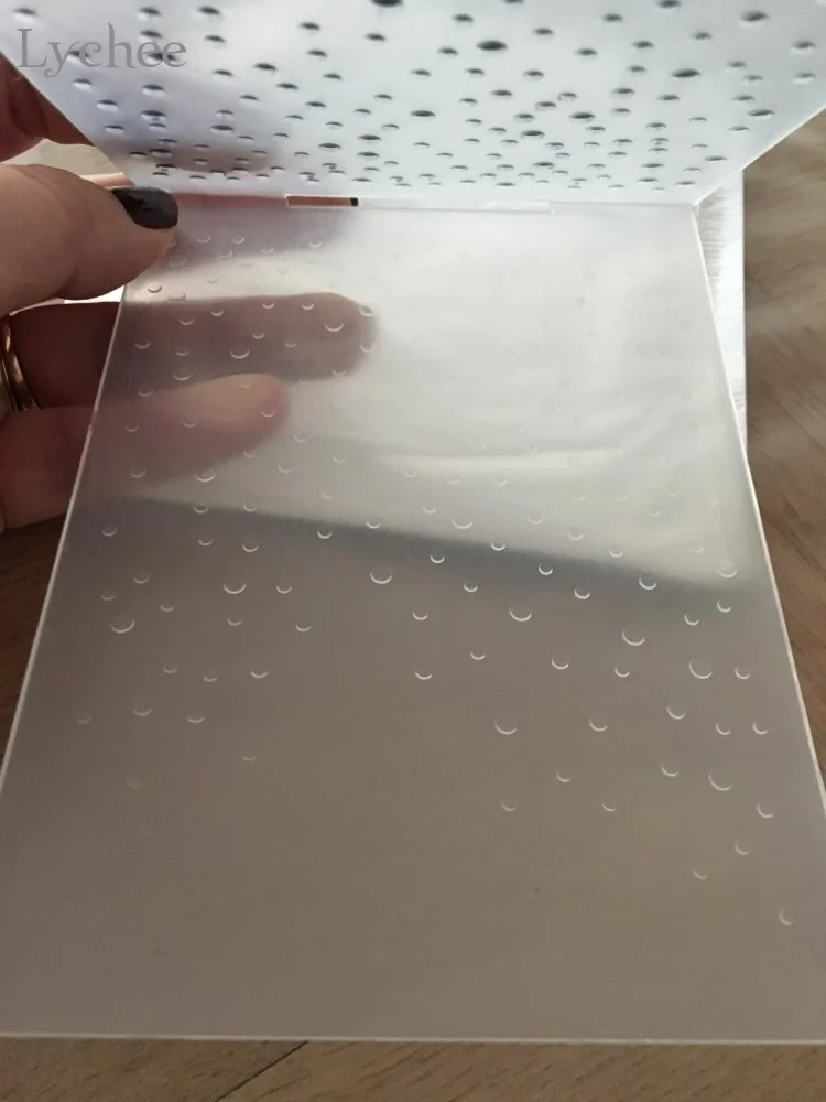 

Lychee Dot Bubble Plastic Embossing Folder For Scrapbook DIY Album Card Tool Plastic Template Stamp Card Making Decoration