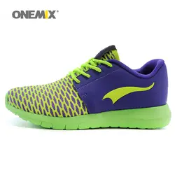 Onemix Для женщин Спортивная обувь Кружево Up Спортивный Спортивная обувь для женщин с плоской Обувь Высокое качество спортивной обуви для
