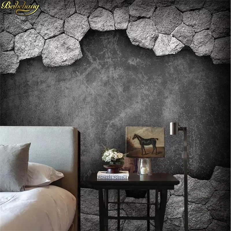 beibehang Custom 3d wallpaper mural hole culture stone wall papers home decor papel de parede wallpapers for living room