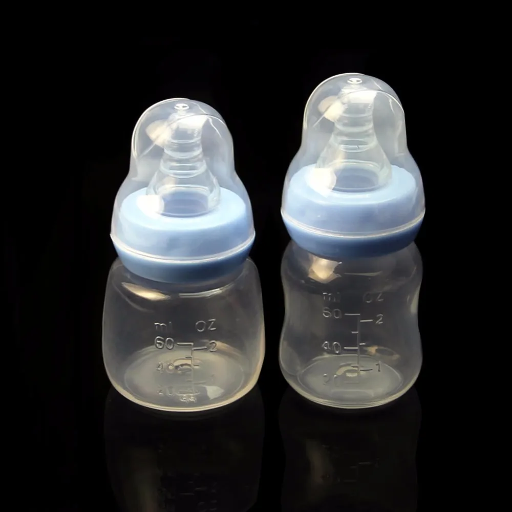 New 60ml 2OZ Silicone Baby Infant Newborn Feeding Nursing Nipple Bottle Bottles
