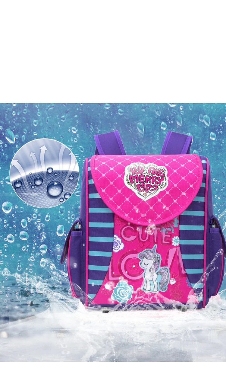 Новые стильные детские школьные сумки для девочек, милые школьные сумки с мультяшным принтом, водонепроницаемые ортопедические детские сумки, студенческий рюкзак 1-3