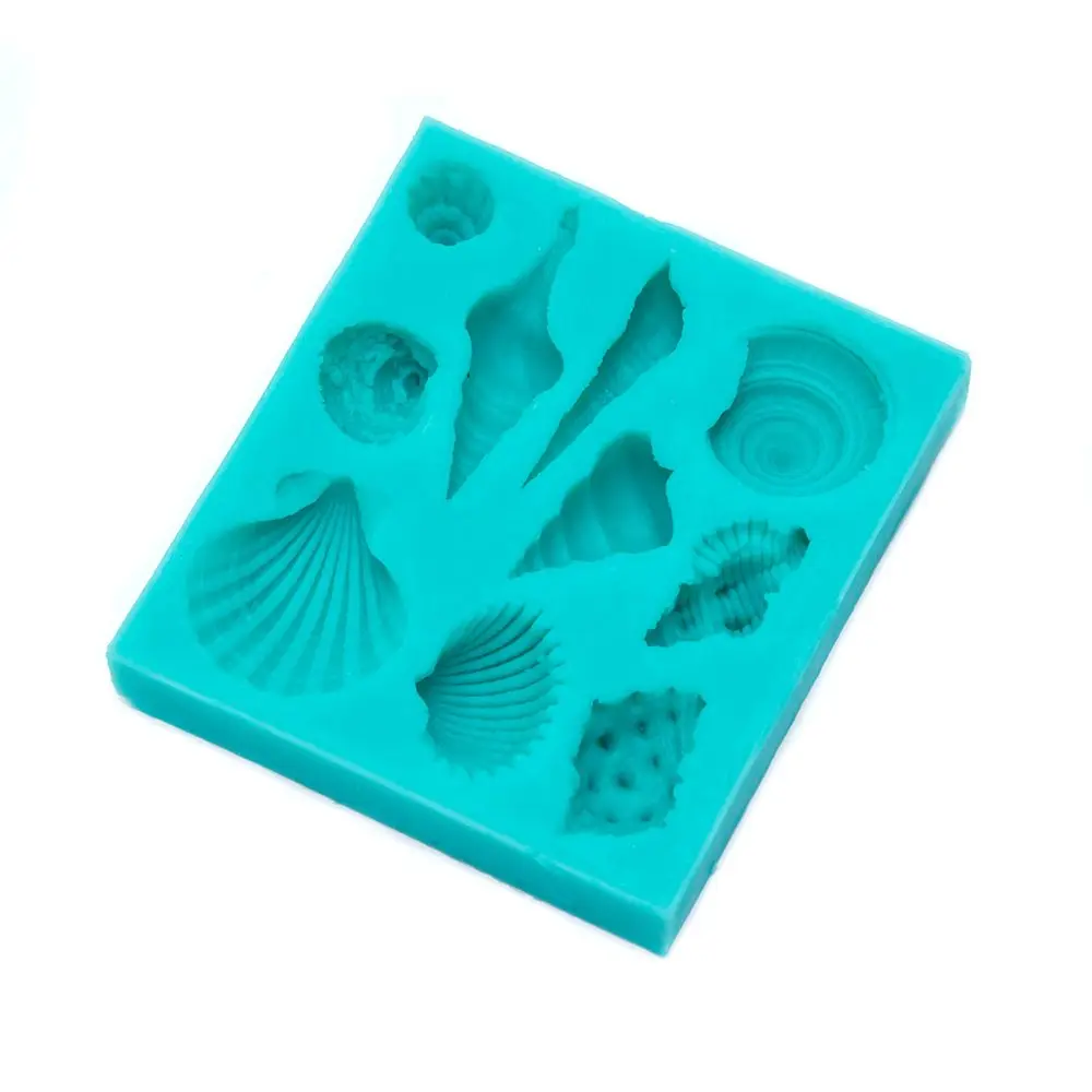 LINSBAYWU Красивая Морская раковина и в форме Раковины Силиконовые 3D форма кухонная утварь антипригарное Украшение Тортов мастикой Мыло Плесень