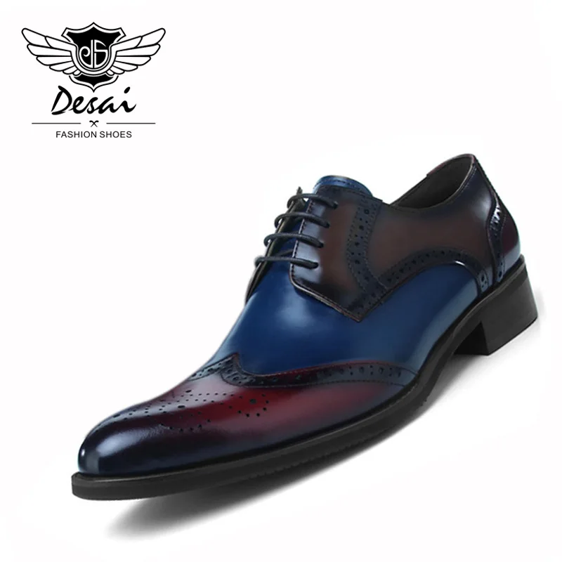 

New Arrival Men's Shoes Full Grain Leather Men Carving Oxford Shoes Genuine Leather Brogue Shoes Business Dress Shoes