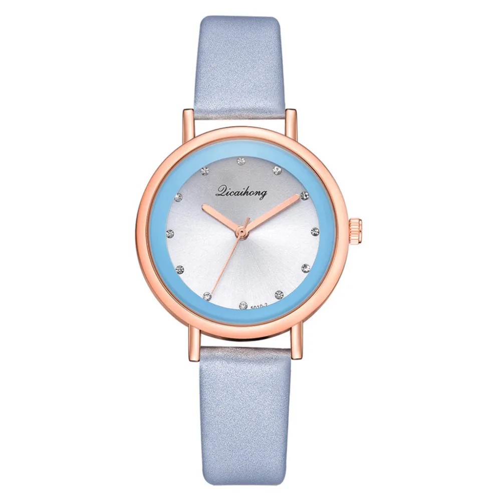 

Leather Band Rhinestone Analog Quartz Watch Female Clock Women Watches Fashion Casual Bracelet Watch Woman Relogio Feminino #W